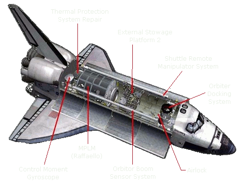 MPLM in Shuttle Drawing