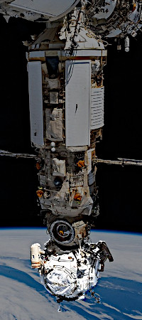 Prichal Module with Cosmonauts