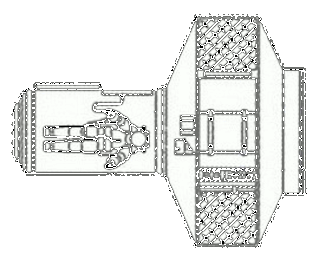 Astronaut in Quest Airlock Drawing